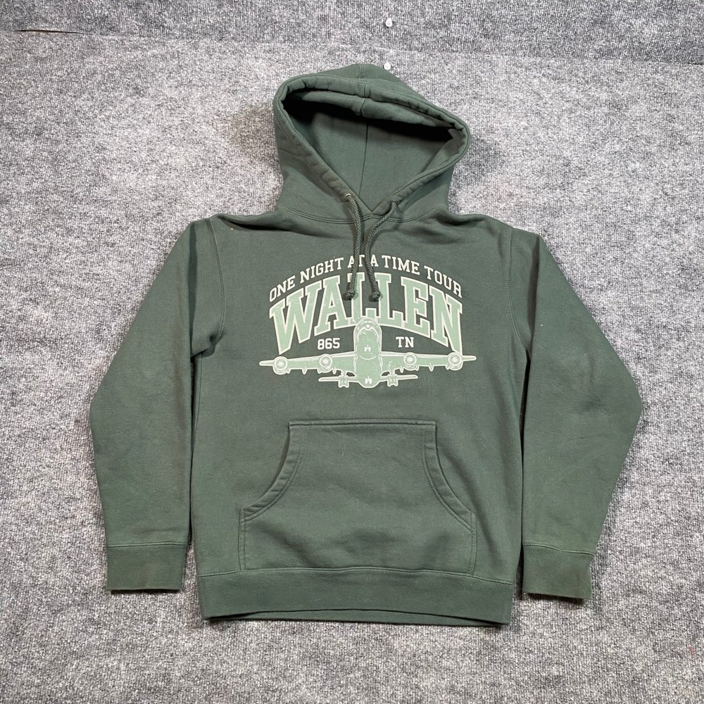 Morgan Wallen One Night At A Time World Tour Hoodie Green Mens Small